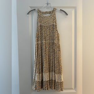 Altar'd State Floral Sleeveless Halter Neck Shift Dress Size XS